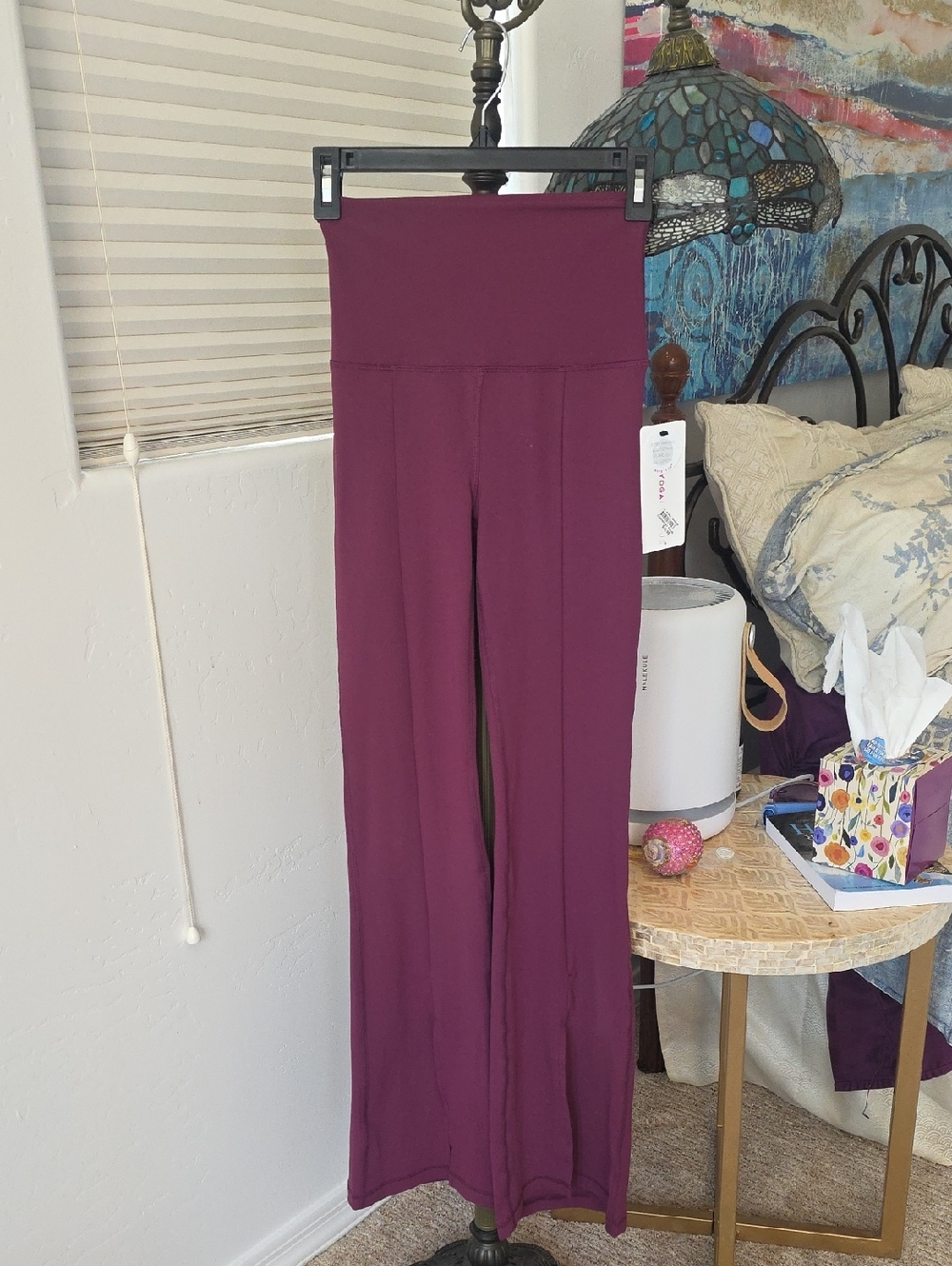 Yogalicious High-Rise Wide-Leg Yoga Pants in Plum